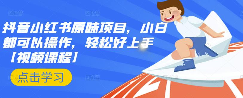 抖音小红书原味项目,小白都可以操作,轻松好上手【视频课程】