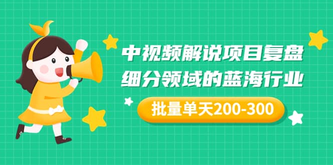 某付费文章:中视频解说项目复盘:细分领域的蓝海行业 批量单天200-300收益,源码仅供个人学习研究,不可商用