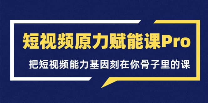 短视频原力赋能课Pro,把短视频能力基因刻在你骨子里的课(价值4999元),源码仅供个人学习研究,不可商用