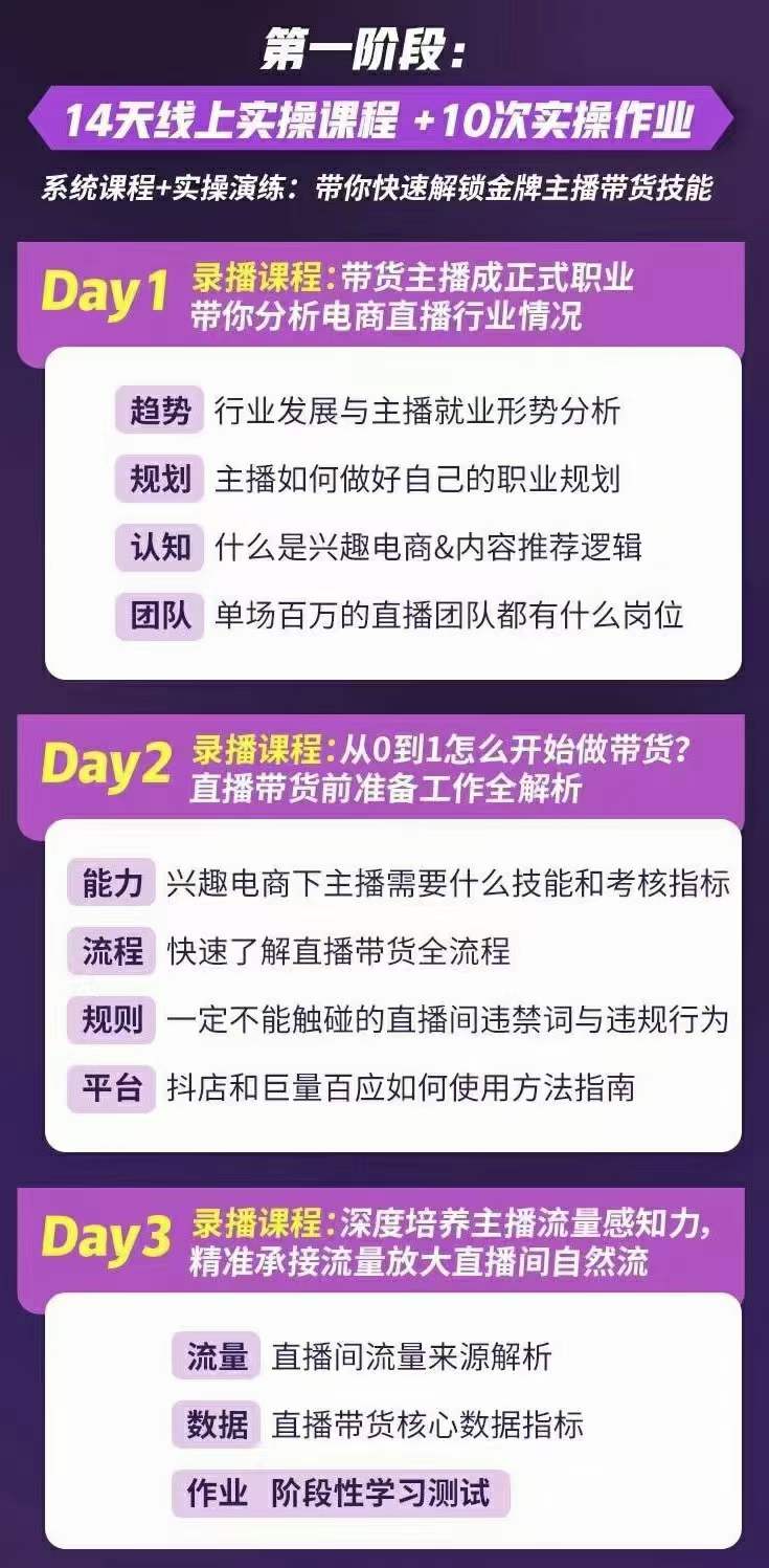 金牌主播实战进阶营 普通人也能快速变身金牌带货主播 (价值3980)，源码仅供个人学习研究，不可商用