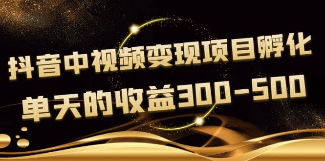 黄岛主《抖音中视频变现项目孵化》单天的收益300-500 操作简单粗暴,源码仅供个人学习研究,不可商用