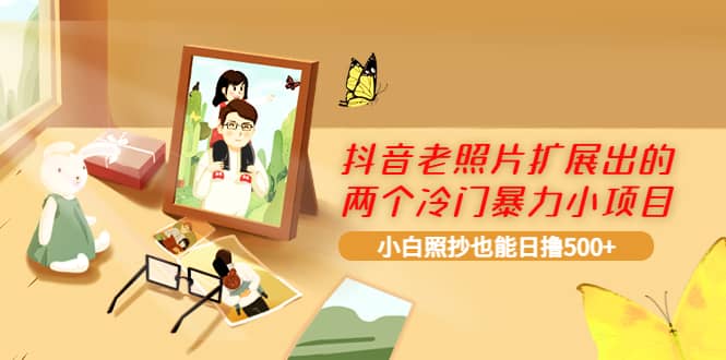 抖音老照片扩展出的两个冷门暴力小项目,小白照抄也能日撸500+,源码仅供个人学习研究,不可商用