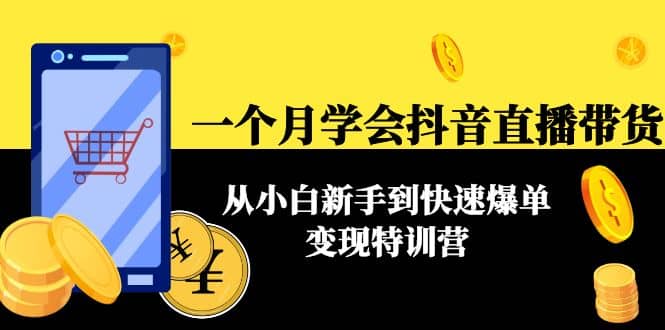 一个月学会抖音直播带货:从小白新手到快速爆单变现特训营(63节课) ,源码仅供个人学习研究,不可商用