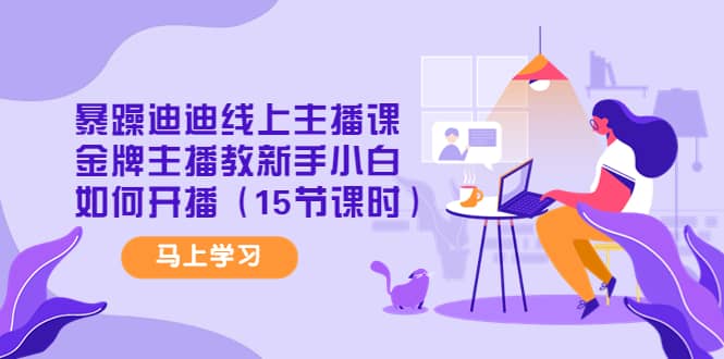 暴躁迪迪线上主播课,金牌主播教新手小白如何开播(15节课时),源码仅供个人学习研究,不可商用