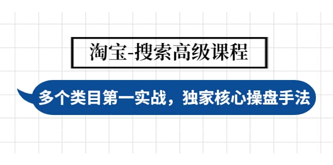 淘宝-搜索高级课程:多个类目第一实战,独家核心操盘手法,源码仅供个人学习研究,不可商用