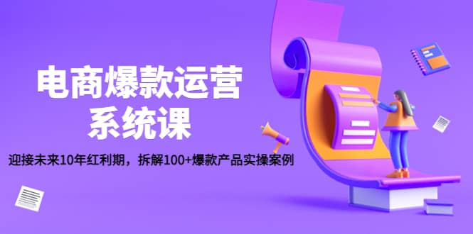 电商爆款运营系统课:迎接未来10年红利期,拆解100+爆款产品实操案例,源码仅供个人学习研究,不可商用
