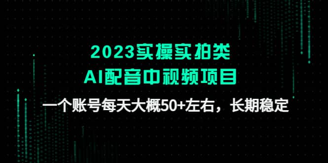 2023实操实拍类AI配音中视频项目,一个账号每天大概50+左右,长期稳定,源码仅供个人学习研究,不可商用