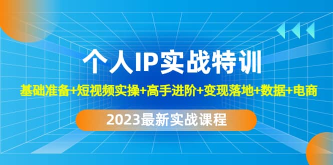 2023个人IP实战特训:基础准备+短视频实操+高手进阶+变现落地+数据+电商,源码仅供个人学习研究,不可商用