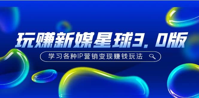 《玩赚新媒星球3.0版》学习各种IP营销变现玩法(价值498),源码仅供个人学习研究,不可商用
