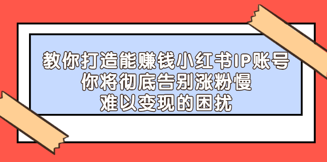 教你打造能赚钱小红书IP账号,了解透彻小红书的真正玩法,源码仅供个人学习研究,不可商用
