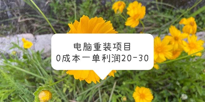 电脑系统重装项目,0成本一单利润20-30,源码仅供个人学习研究,不可商用