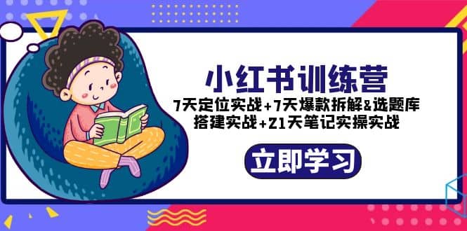 小红书训练营:7天定位实战+7天爆款拆解+选题库搭建实战+21天笔记实操实战,源码仅供个人学习研究,不可商用