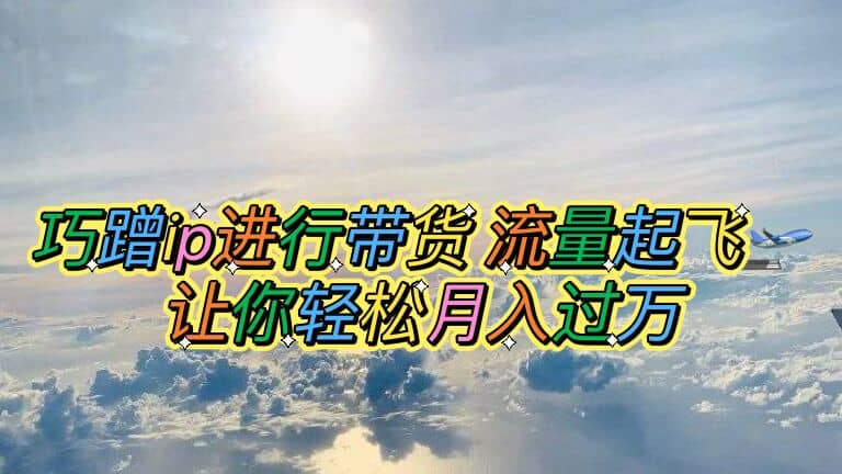巧蹭ip进行带货,流量起飞,源码仅供个人学习研究,不可商用
