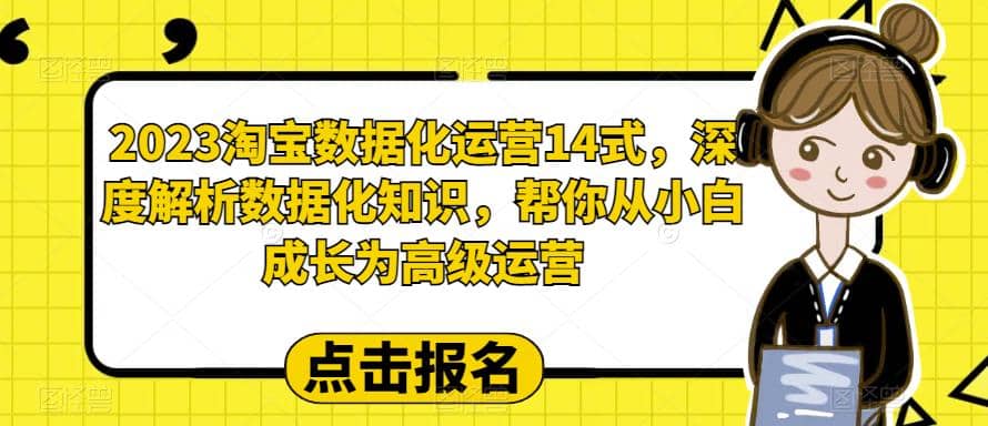 2023淘宝数据化-运营 14式,深度解析数据化知识,帮你从小白成长为高级运营,源码仅供个人学习研究,不可商用