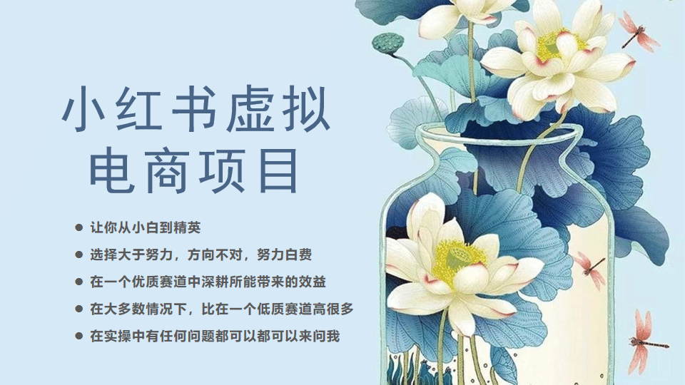 小红书虚拟电商从0到1,让你从小白到精英(20节实操课程),源码仅供个人学习研究,不可商用