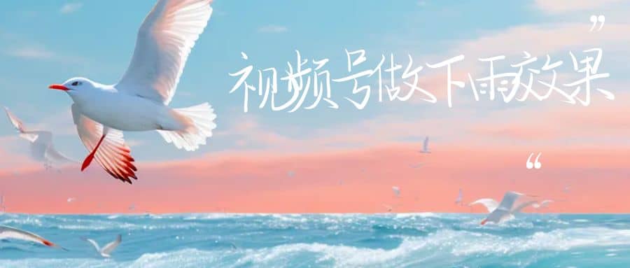 视频号做下雨视频一个账号一周涨粉10W+,源码仅供个人学习研究,不可商用