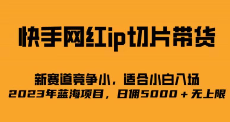 快手网红ip切片新赛道,竞争小事,适合小白 2023蓝海项目,源码仅供个人学习研究,不可商用