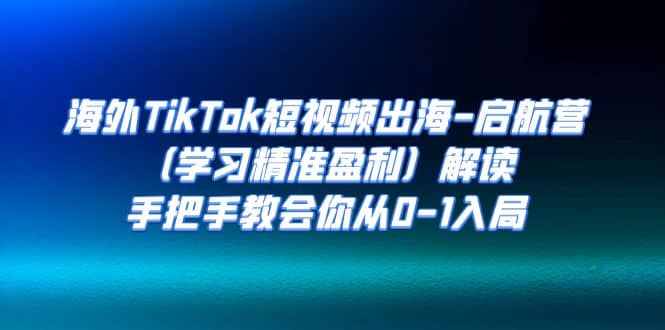海外TikTok短视频出海-启航营（学习精准盈利）解读，手把手教会你从0-1入局，源码仅供个人学习研究，不可商用