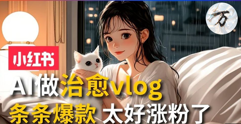 AI治愈系vlog动画视频,小红书7天 涨粉破千,商单报价1500+,0成本制作,源码仅供个人学习研究,不可商用