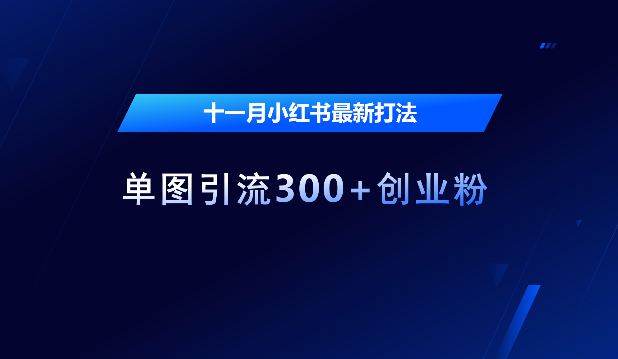 十一月,小红书最新打法,单图引流300+创业粉,源码仅供个人学习研究,不可商用