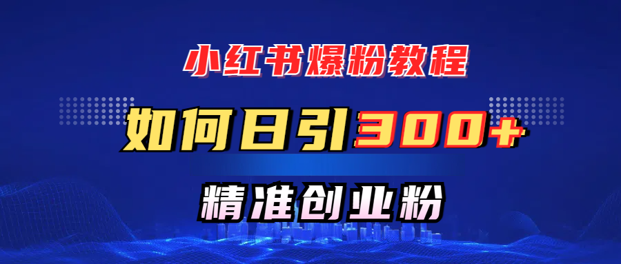 小h书教程，如何日引300+创业，快速实现精准变现！