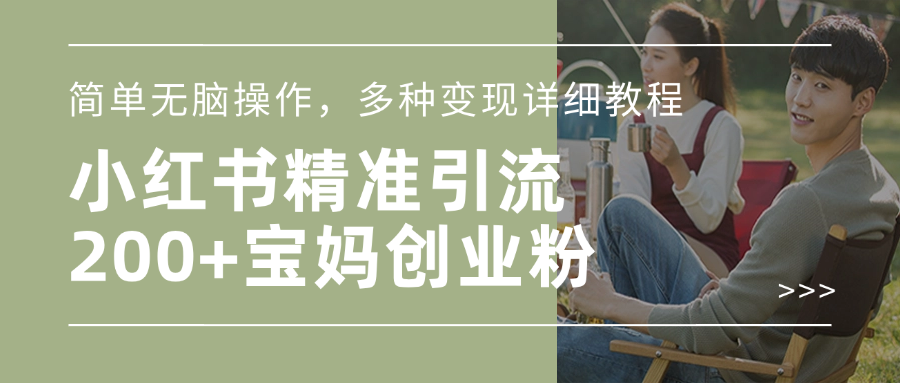 小某书宝妈创业，多种变现详细教程