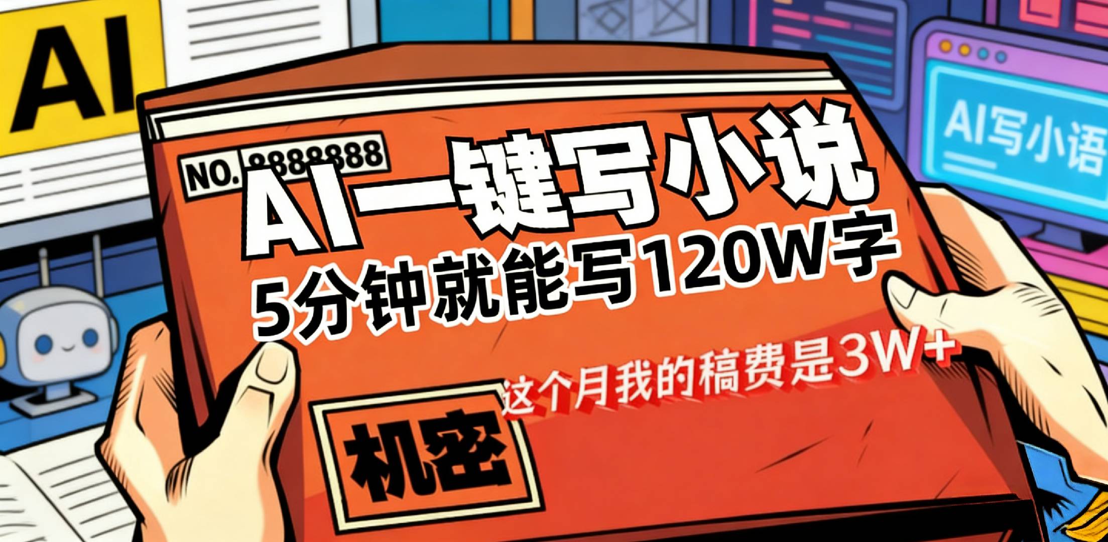用AI写小说真的是太牛了，5分钟就能120W字