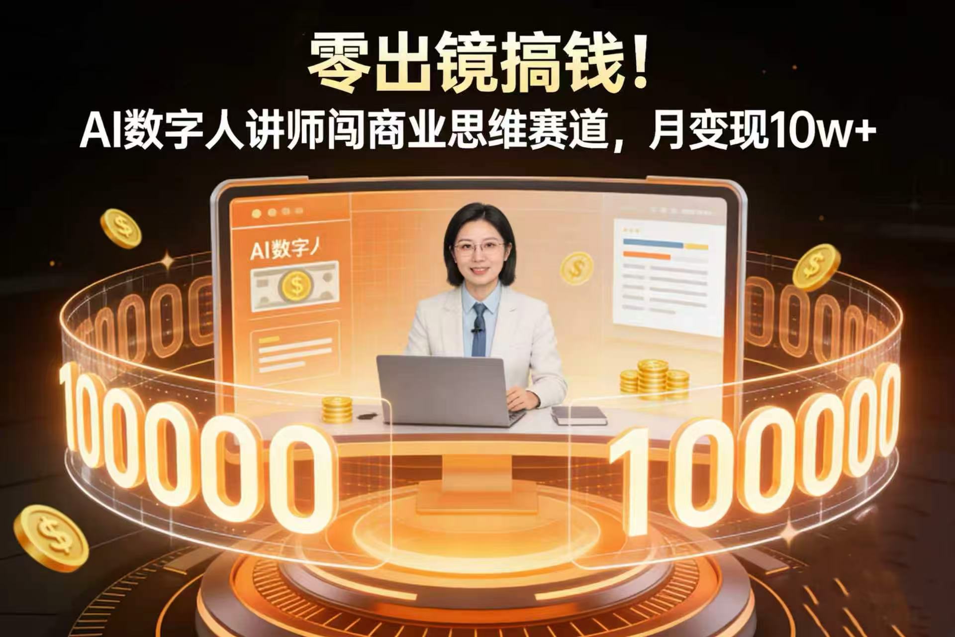 数字人讲师闯商业思维赛道，月变现 10w+