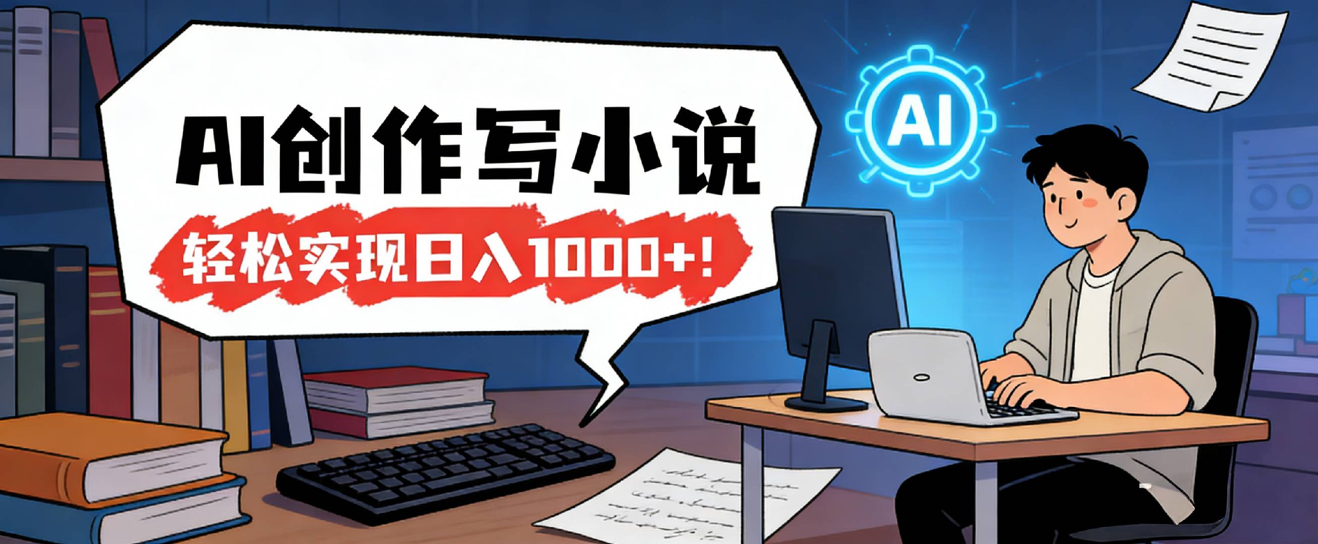 26年最新风口项目，AI工具创作写小说