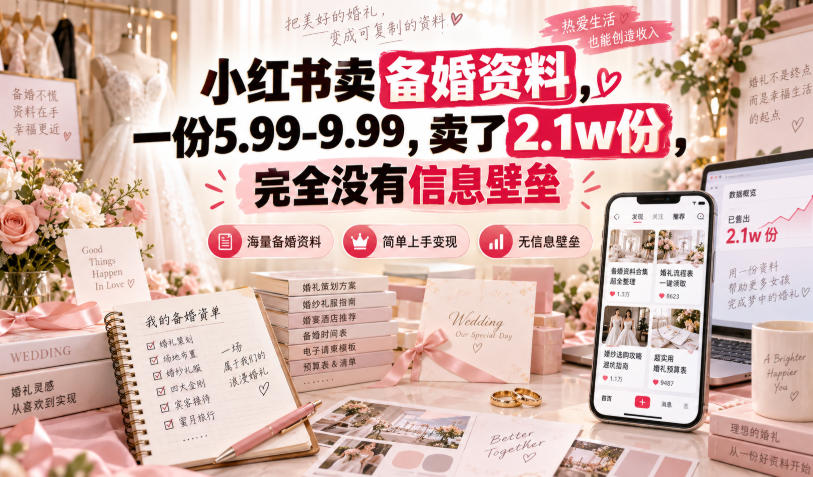 小红书备婚资料项目示例图
