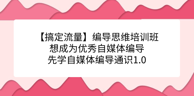 【搞定流量】编导思维培训班,想成为优秀自媒体编导先学自媒体编导通识1.0,源码仅供个人学习研究,不可商用
