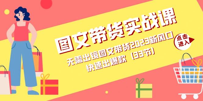 图文带货实战课:无需出镜图文带货2023新风口,快速出爆款(33节),源码仅供个人学习研究,不可商用