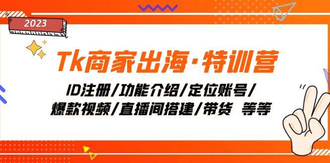 Tk商家出海·特训营:ID注册/功能介绍/定位账号/爆款视频/直播间搭建/带货,源码仅供个人学习研究,不可商用