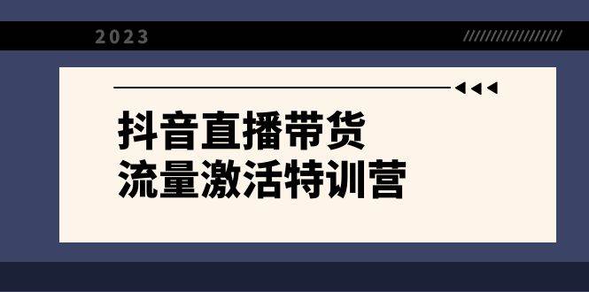 抖音直播带货-流量激活特训营,入行新手小白主播必学(21节课+资料),源码仅供个人学习研究,不可商用