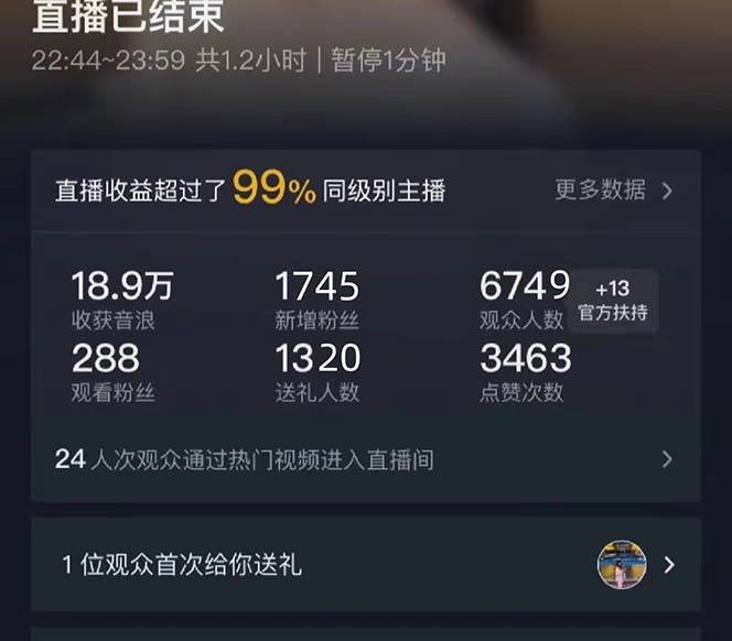 抖音美女直播，单场收益7000+,新手小白也可操作，源码仅供个人学习研究，不可商用