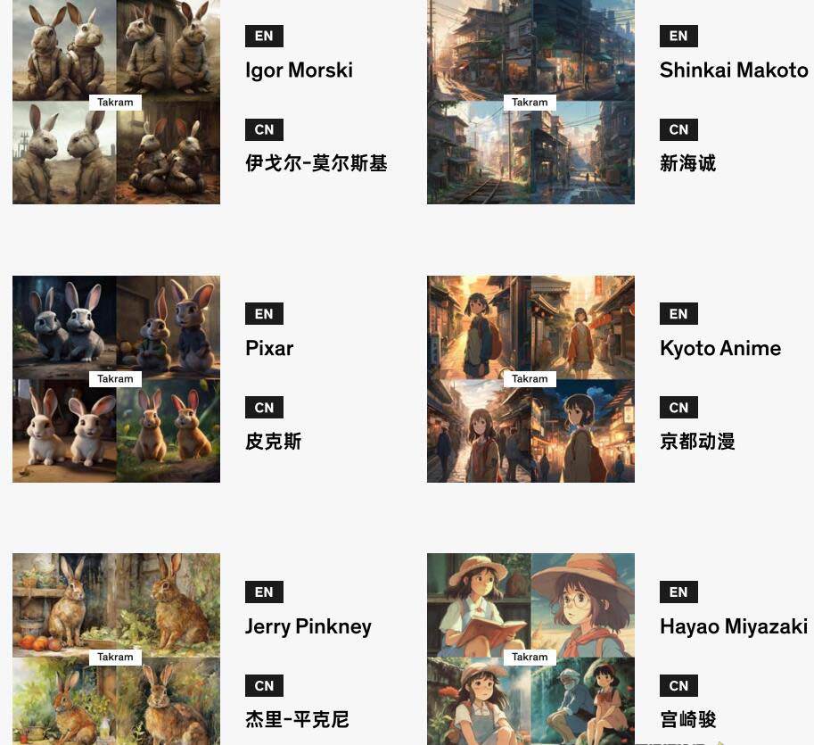 Midjourney辞典AIGC中英双语图文辞典+提示关键词Prompt大全，源码仅供个人学习研究，不可商用