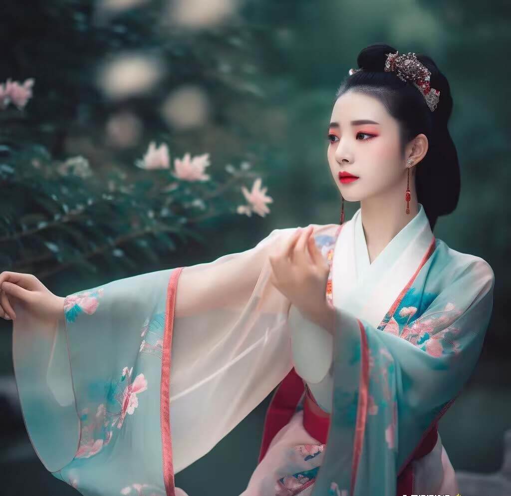 Midjourney关键词-AI生成中国风古装汉服美女人像提示关键词，源码仅供个人学习研究，不可商用
