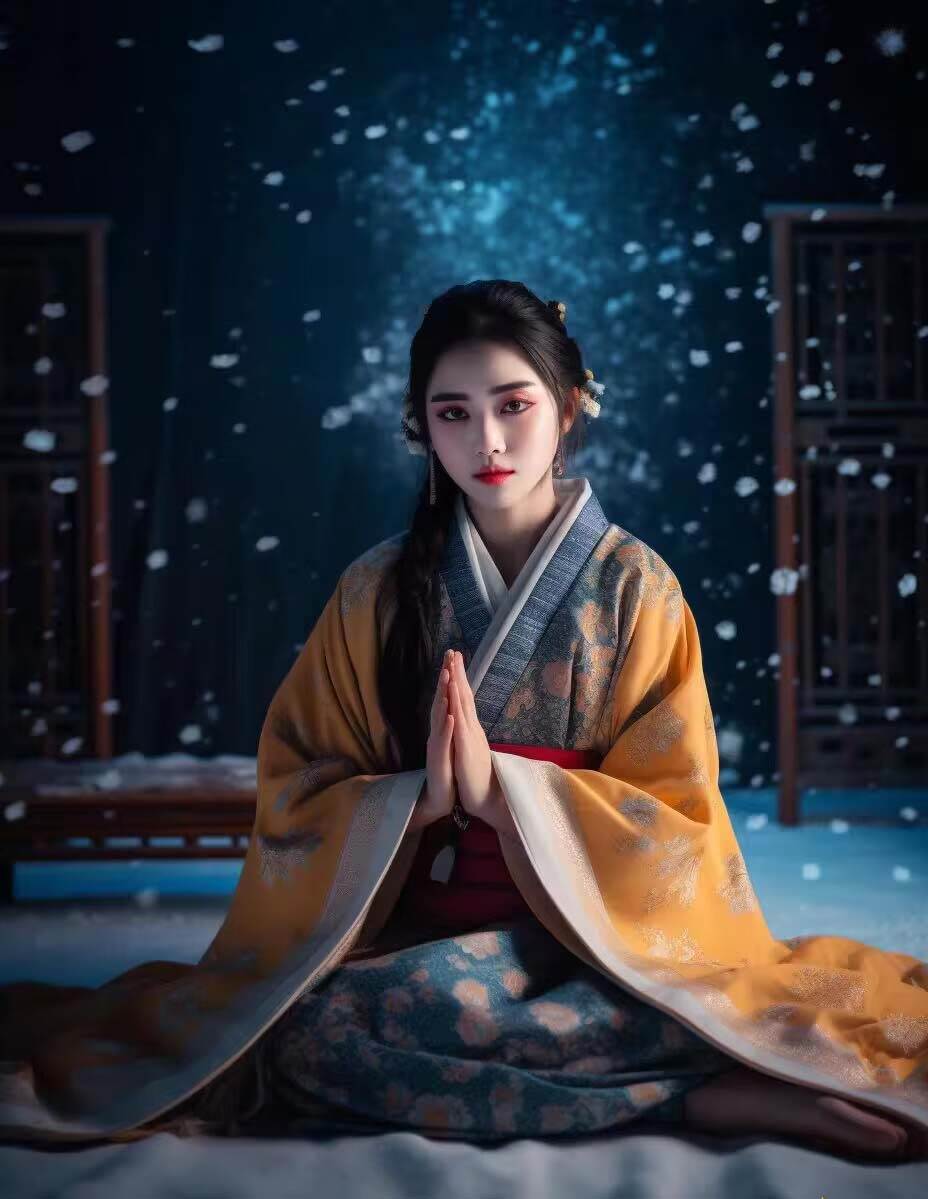 Midjourney关键词-AI生成中国风古装汉服美女人像提示关键词，源码仅供个人学习研究，不可商用