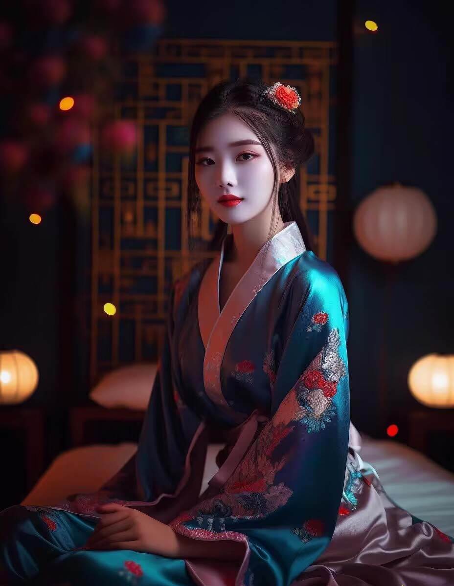 Midjourney关键词-AI生成中国风古装汉服美女人像提示关键词，源码仅供个人学习研究，不可商用