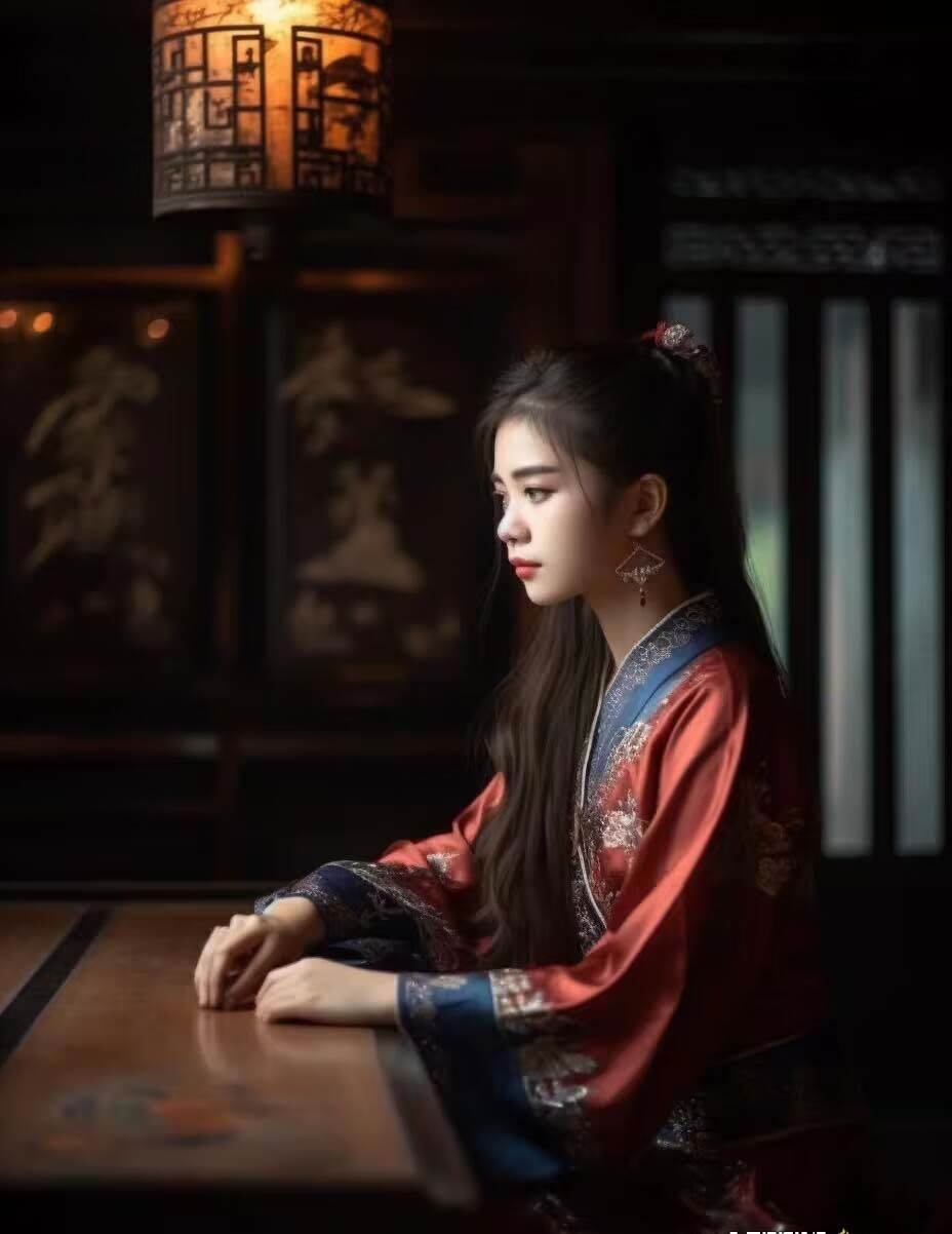 Midjourney关键词-AI生成中国风古装汉服美女人像提示关键词，源码仅供个人学习研究，不可商用
