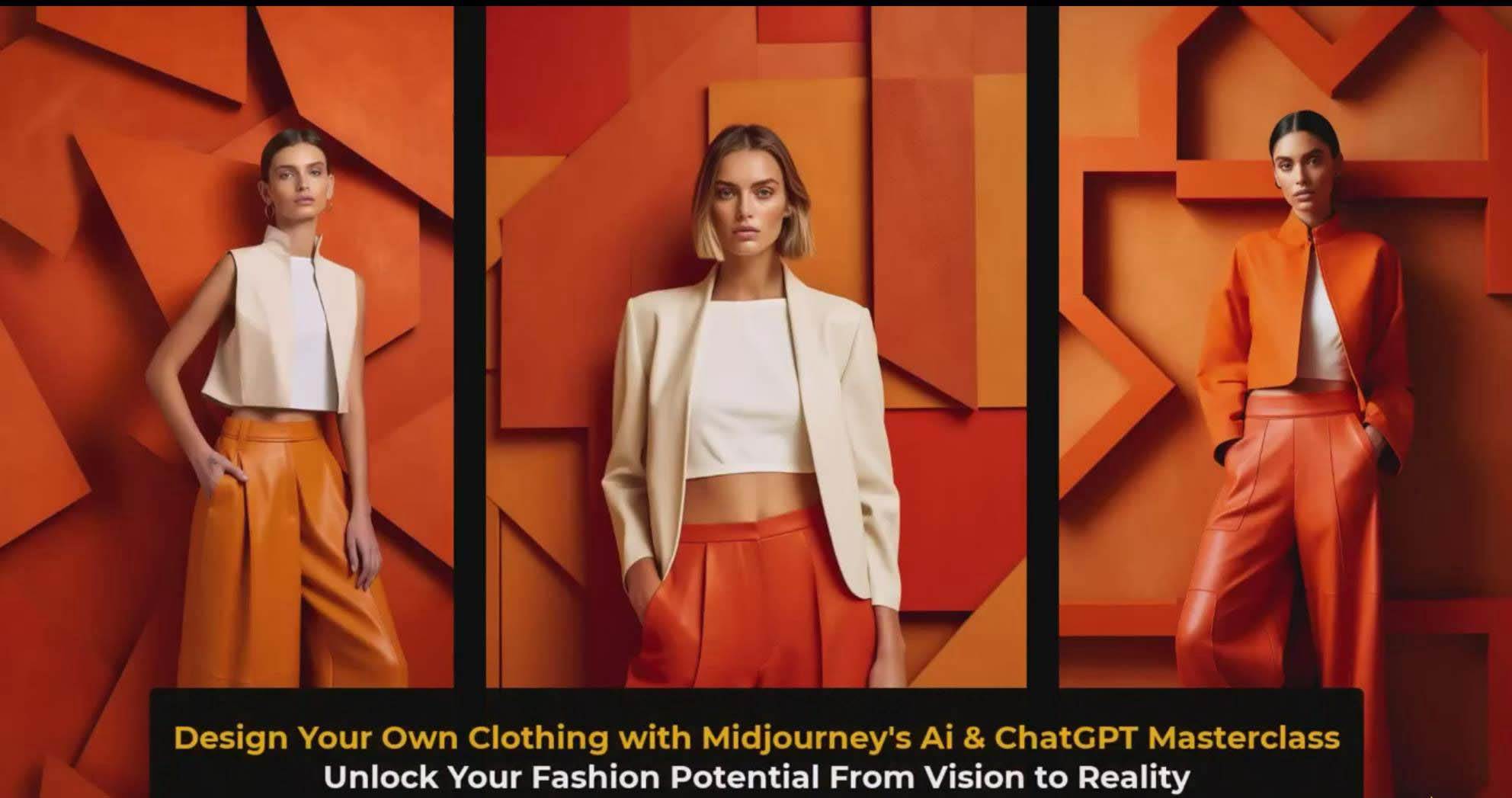 利用 Midjourneys Ai 人工智能设计自己的服装AI大师班-10节课-中英字幕,源码仅供个人学习研究,不可商用