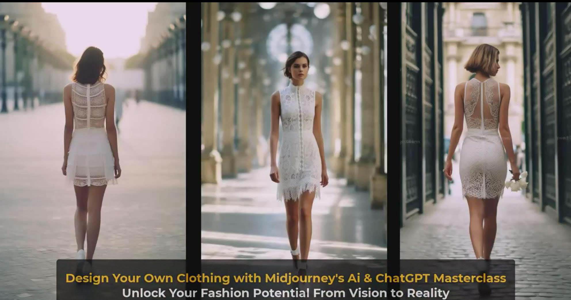 利用 Midjourneys Ai 人工智能设计自己的服装AI大师班-10节课-中英字幕,源码仅供个人学习研究,不可商用