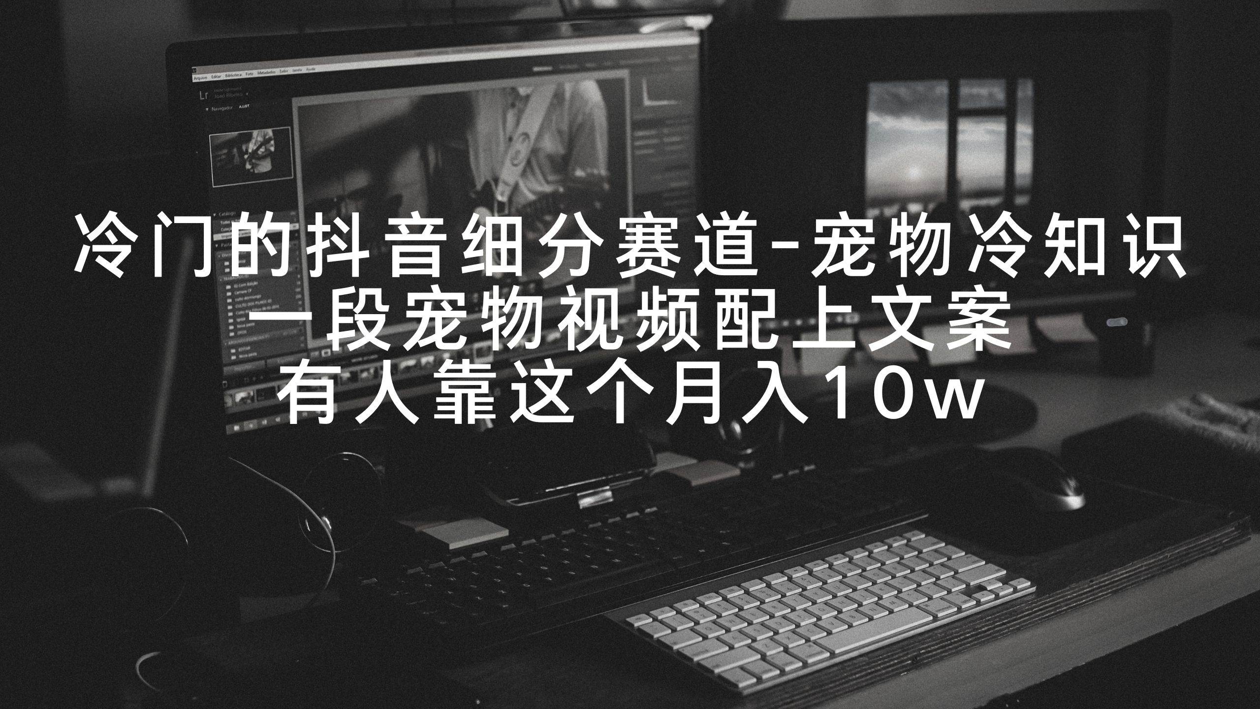 冷门的抖音细分赛道-宠物冷知识，一段宠物视频配上文案，有人靠这个月入10w，源码仅供个人学习研究，不可商用