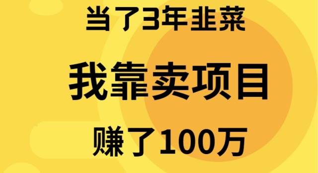 当了3年韭菜,我靠卖项目赚了100万,源码仅供个人学习研究,不可商用