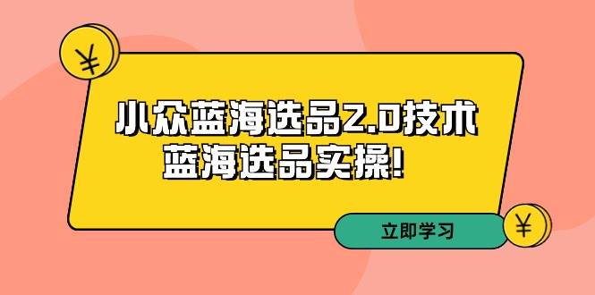 拼多多培训第33期：小众蓝海选品2.0技术-蓝海选品实操！，源码仅供个人学习研究，不可商用