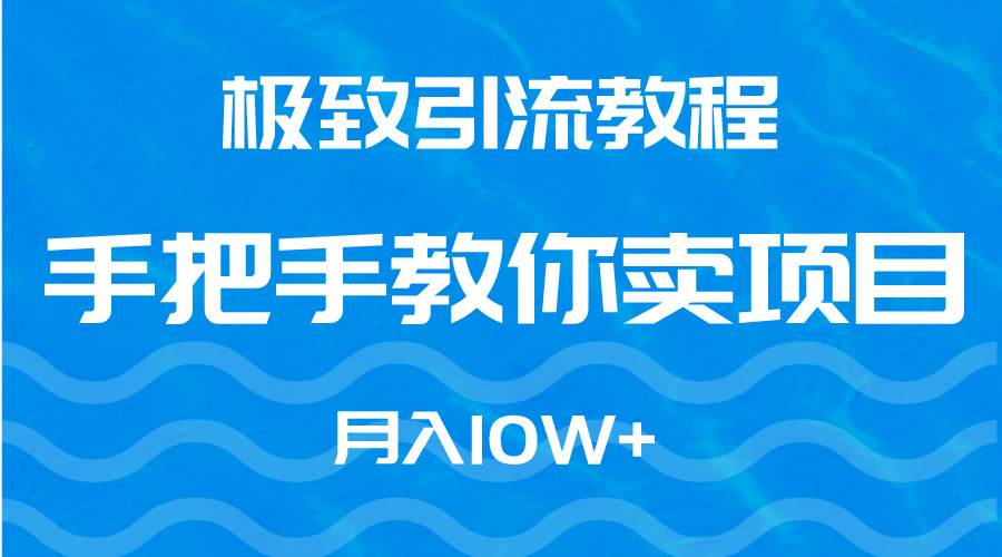 极致引流教程,手把手教你卖项目,一个月10W+,源码仅供个人学习研究,不可商用