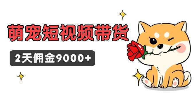 东哲日记·萌宠短视频带货，2天佣金9000+，源码仅供个人学习研究，不可商用