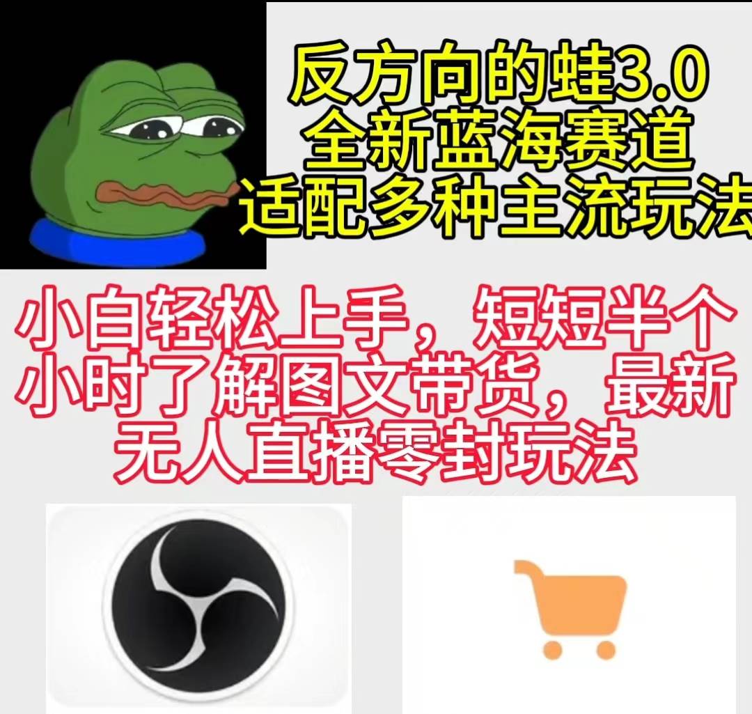 反方向的蛙3.0,图文最新玩法,变现多元化,新蓝海项目,小白轻松上手,源码仅供个人学习研究,不可商用