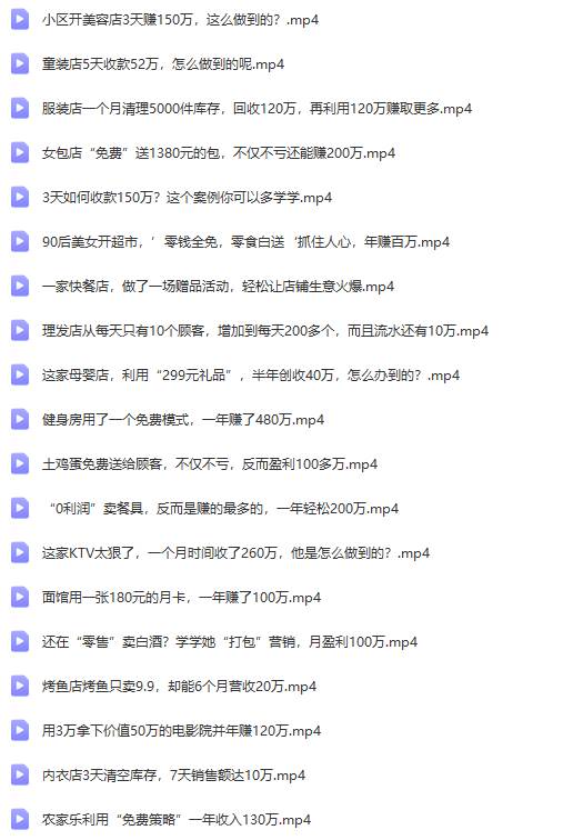 真实有效391套商业模式，年入几十到几百万案例解析（电子书+视频+图文），源码仅供个人学习研究，不可商用