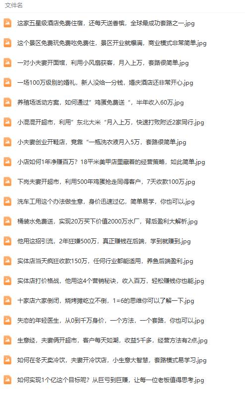 真实有效391套商业模式，年入几十到几百万案例解析（电子书+视频+图文），源码仅供个人学习研究，不可商用